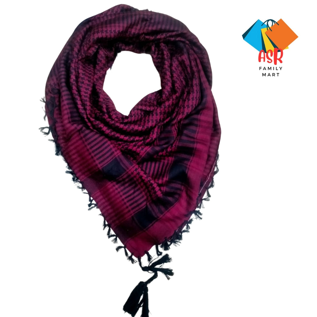 Elegant Checkered Shemagh Scarves for Men with Tassels-Pack of 2