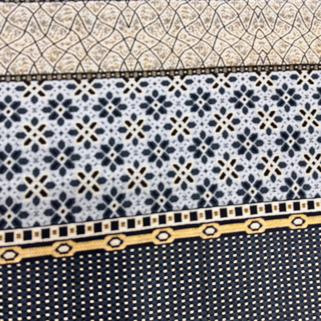 Traditional Grey Multani Bedsheet – Diamond Floral Pattern