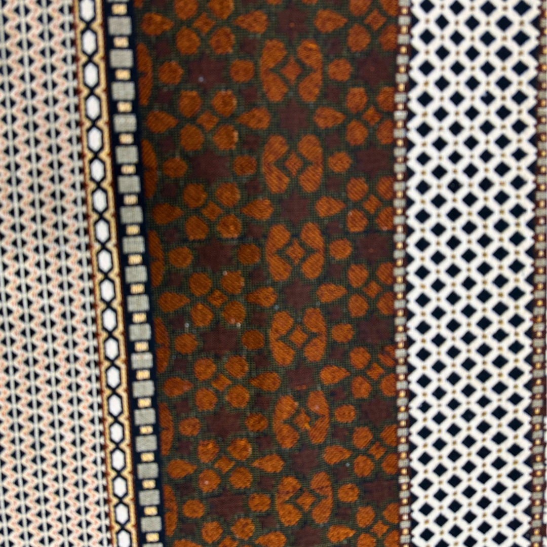 Classic Orange Multani Bedsheet – Central Mehrab Pattern
