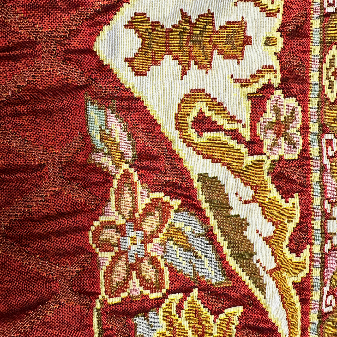 Mora Medallion Multani Bed Sheet –Maroon Classic Design