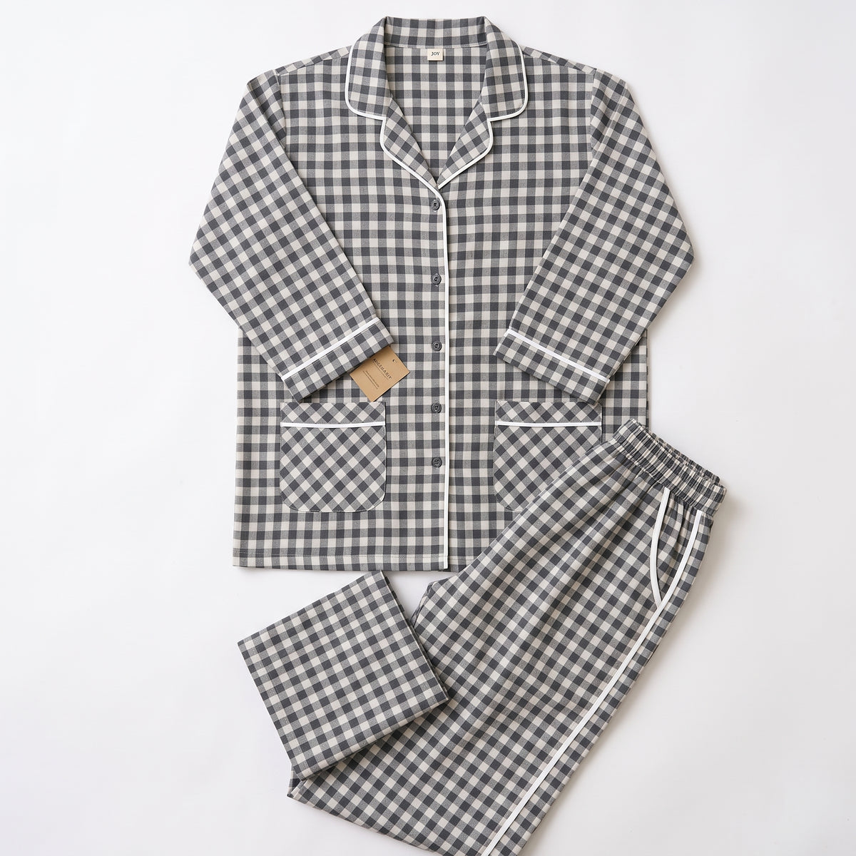 Women’s Black & White Checkered Night Suit & Loungewear
