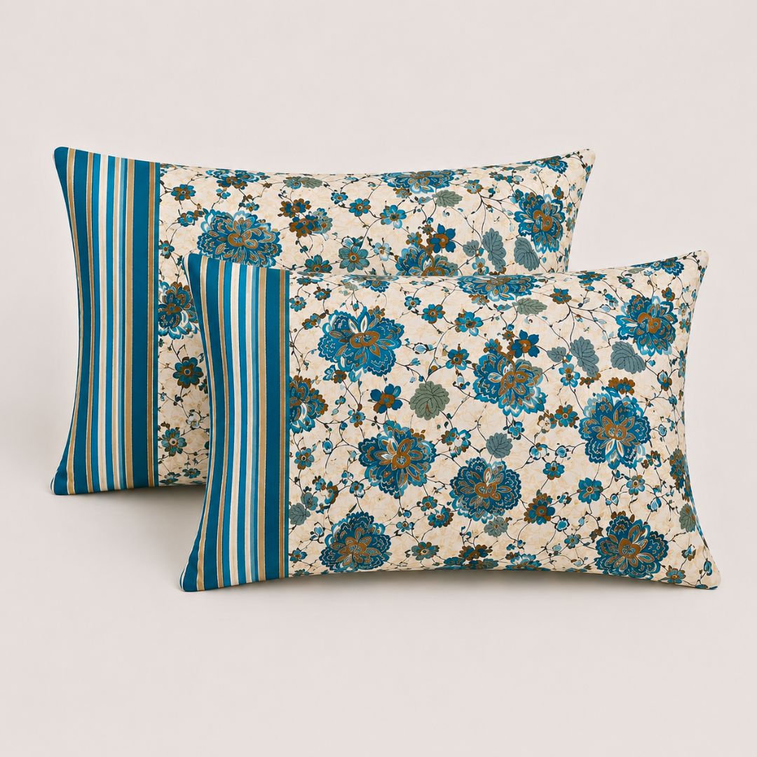 Blossom Border Soft Cotton Bedsheet Set