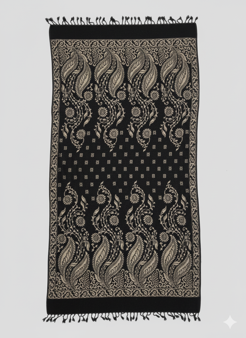 Traditional Velvet Shawl – Heritage Pattern