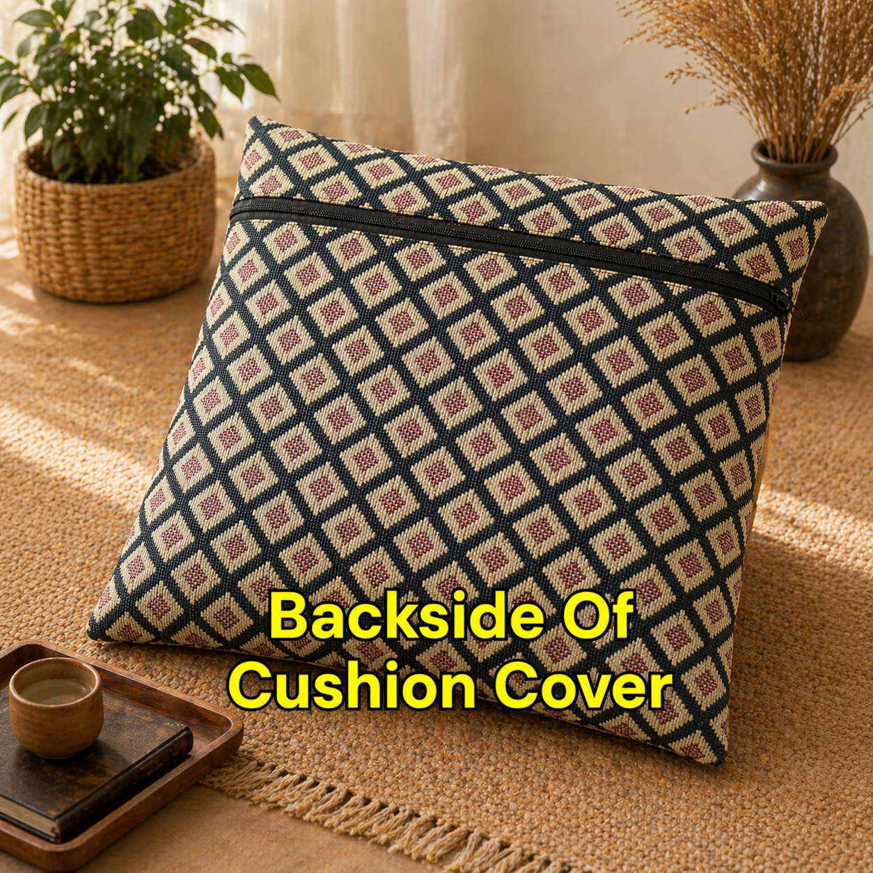 Diamond Weave Pattern Floor Cushion Covers (Covers Only – No Filling Included)