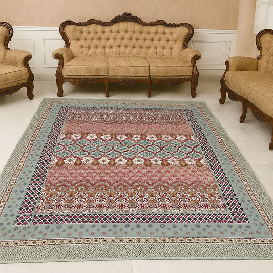 Traditional Multani Jazem - 9*12 Ft-Floral Diamond Classic