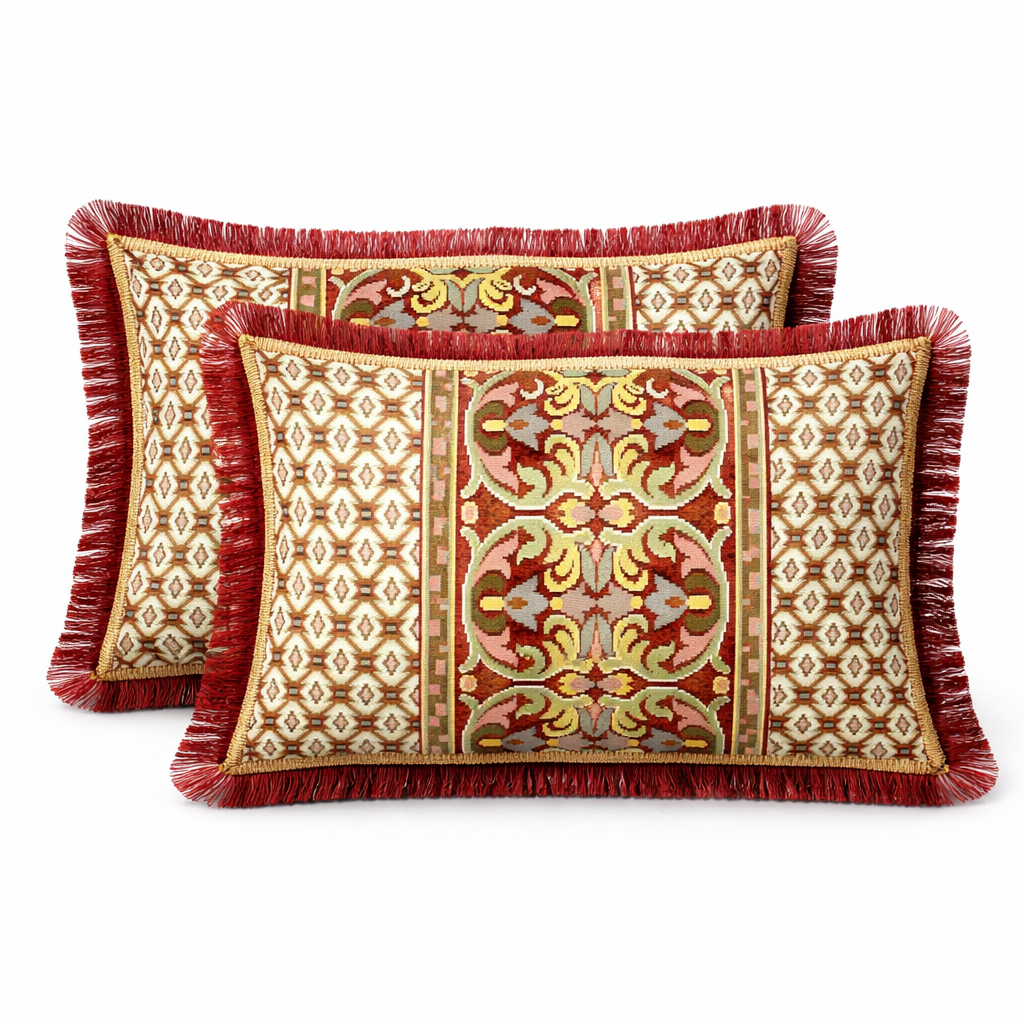 Mora Medallion Multani Bed Sheet – Brick Red Classic Design