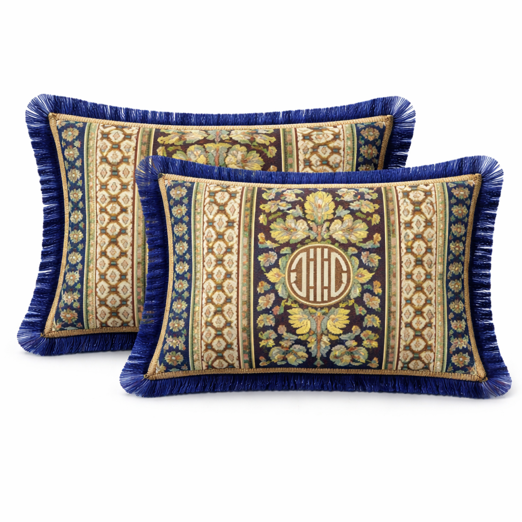 Mora Medallion Multani Bed Sheet – Royal Blue Classic Design