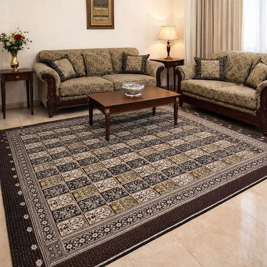 Traditional Multani Jazem –9*12 Ft- Heritage Floral Panels FT