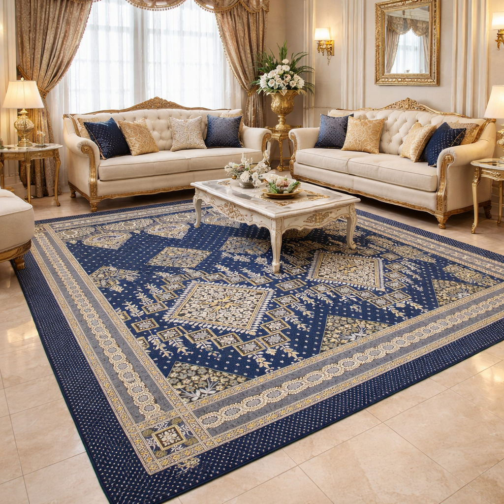 Traditional Multani Jazem – 9x12 Ft – Twin Floral Medallion FT