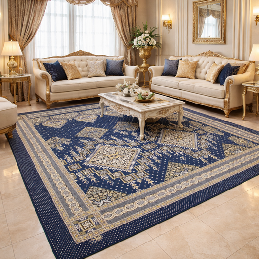 Traditional Multani Jazem – 9x12 Ft – Twin Floral Medallion FT