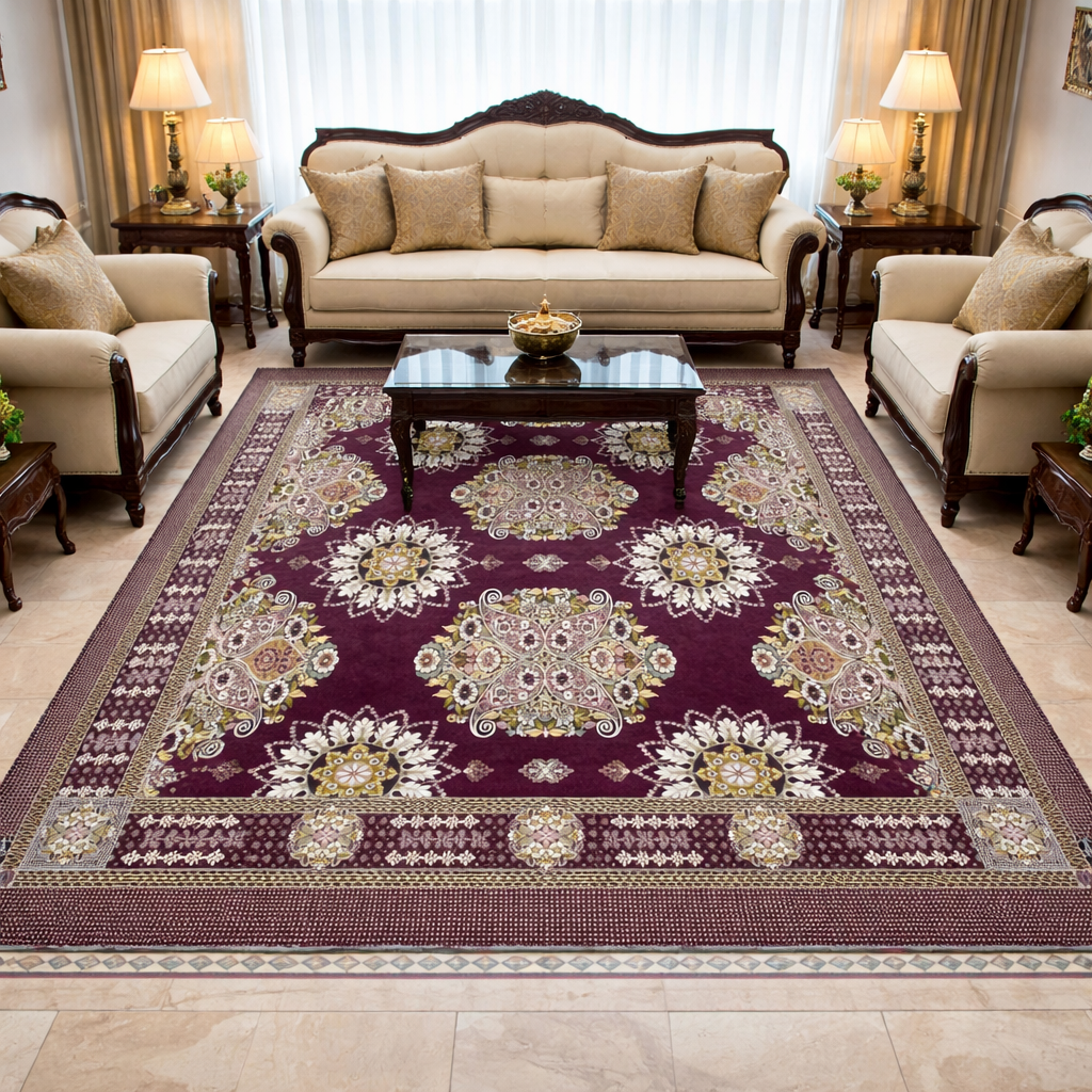Traditional Multani Jazem – 9x12 Ft – Multi-Medallion Floral FT