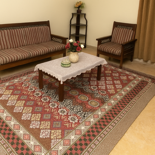 Traditional Multani Jazem – 9x10 Ft -Floral Diamond Classic