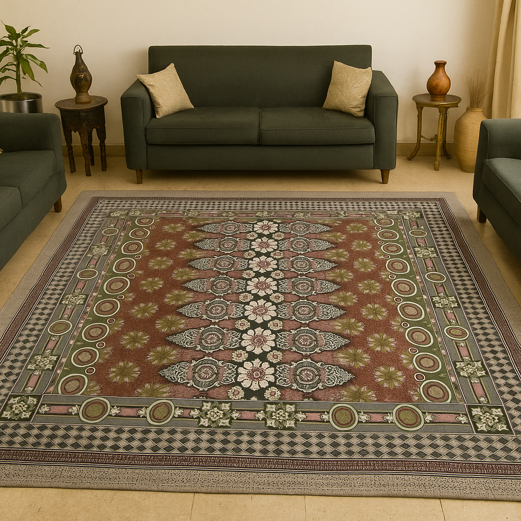 Traditional MultaniJazem – 9x11.5 Ft – Floral Starburst Classic