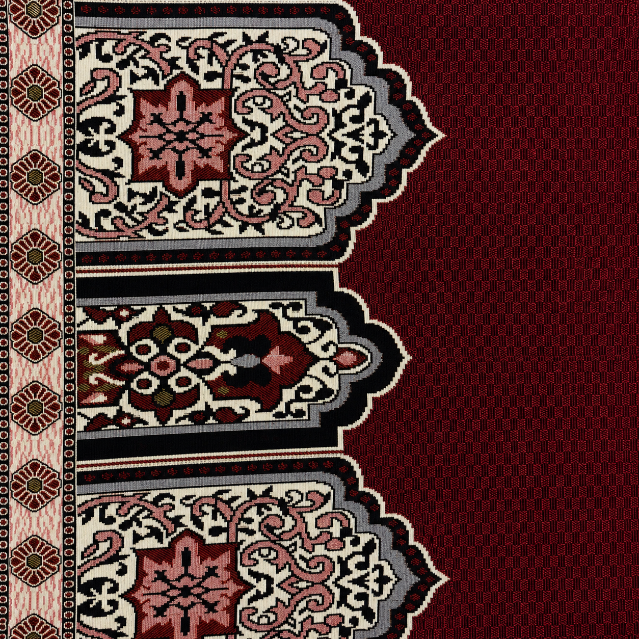Traditional Multani Jazem – 9×12 Ft – Royal Mehrab & Circular Motif Design