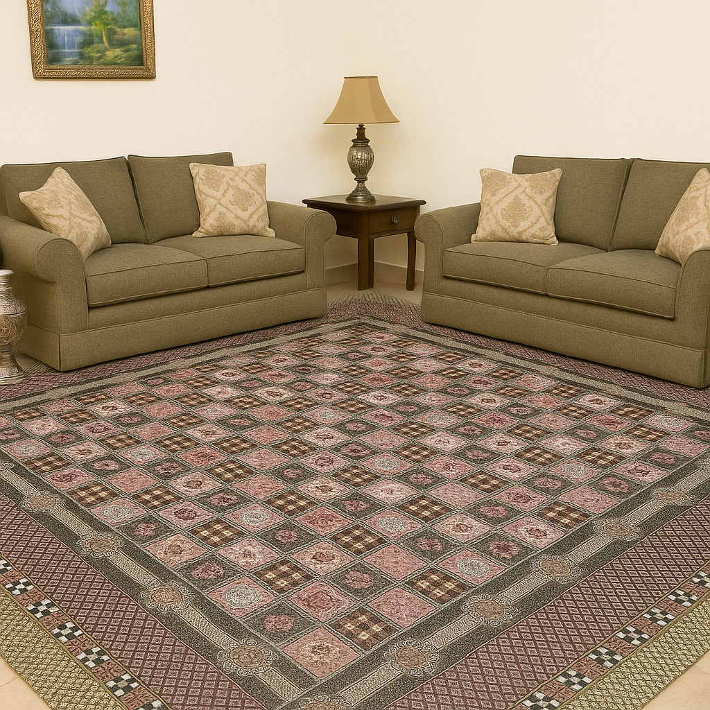 Traditional Multani Jazem – 9x10 Ft – Heritage Block Pattern