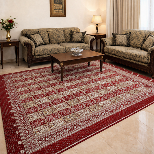 Traditional Multani Jazem –9*11 Ft- Heritage Floral Panels