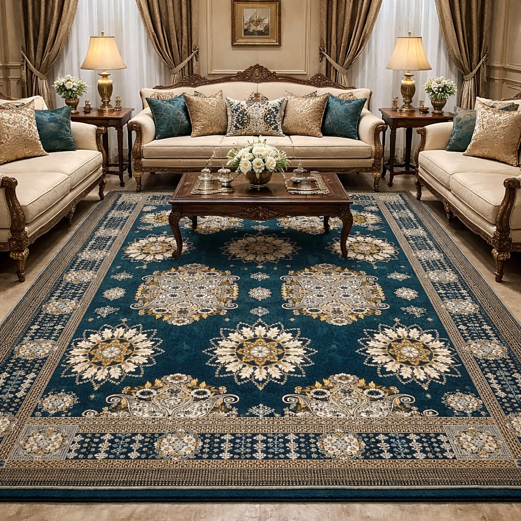 Traditional Multani Jazem – 9x12 Ft – Multi-Medallion Floral FT