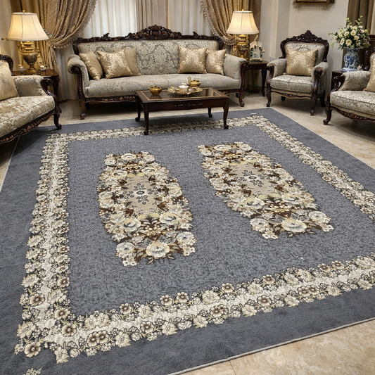 Traditional Multani Jazem – 9x11 Ft – Double Floral Medallion FT