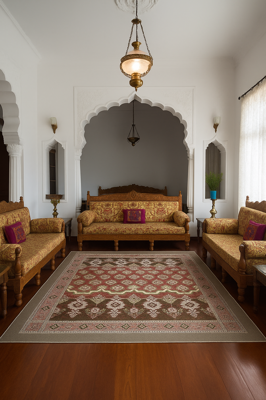 Traditional Multani Jazem -9x11 Ft – Floral Medallion Classic