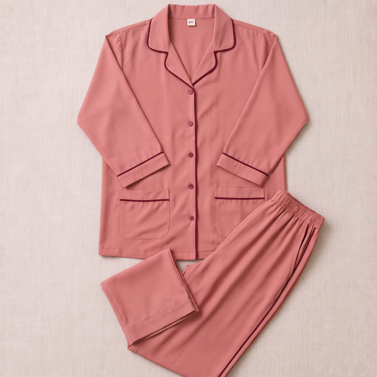 Women’s Premium Soft Plain Peach Night Suit & Loungewear