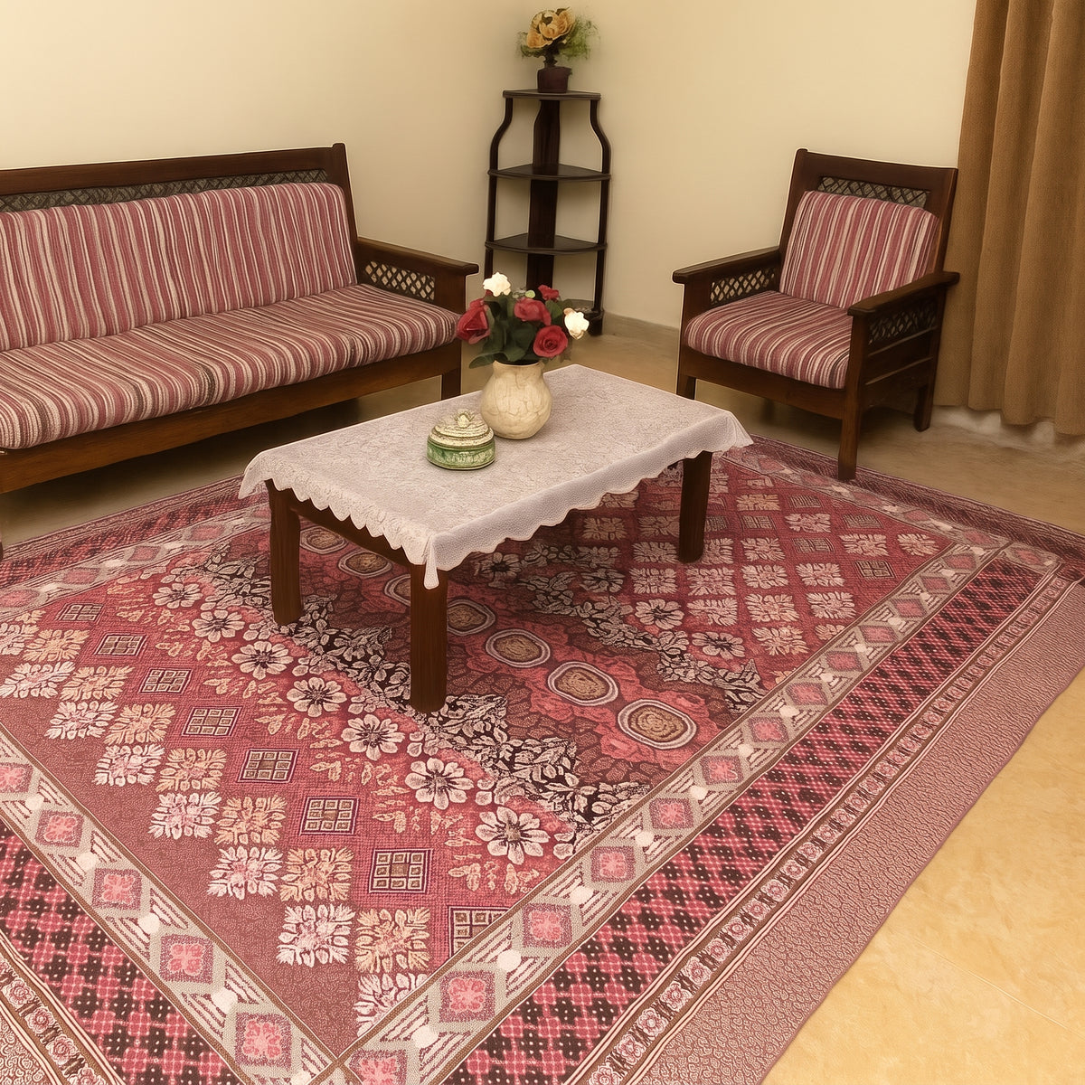 Traditional Multani Jazem – 9x11 Ft – Chevron Medallion Classic