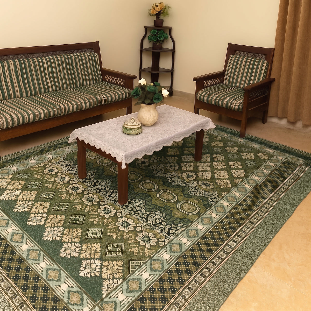 Traditional Multani Jazem – 9x11 Ft – Chevron Medallion Classic
