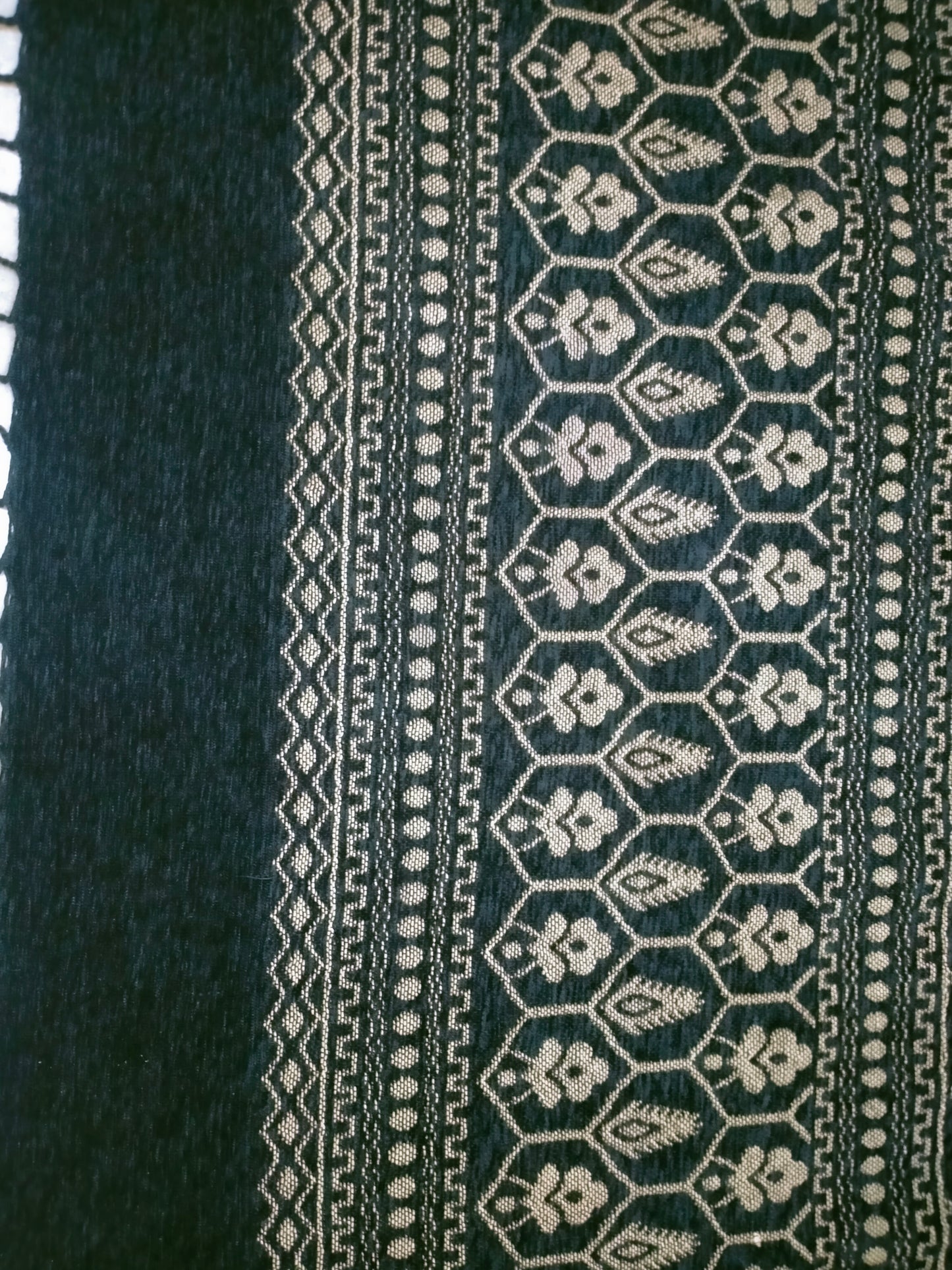Traditional Velvet Shawl-Classic Motif Design