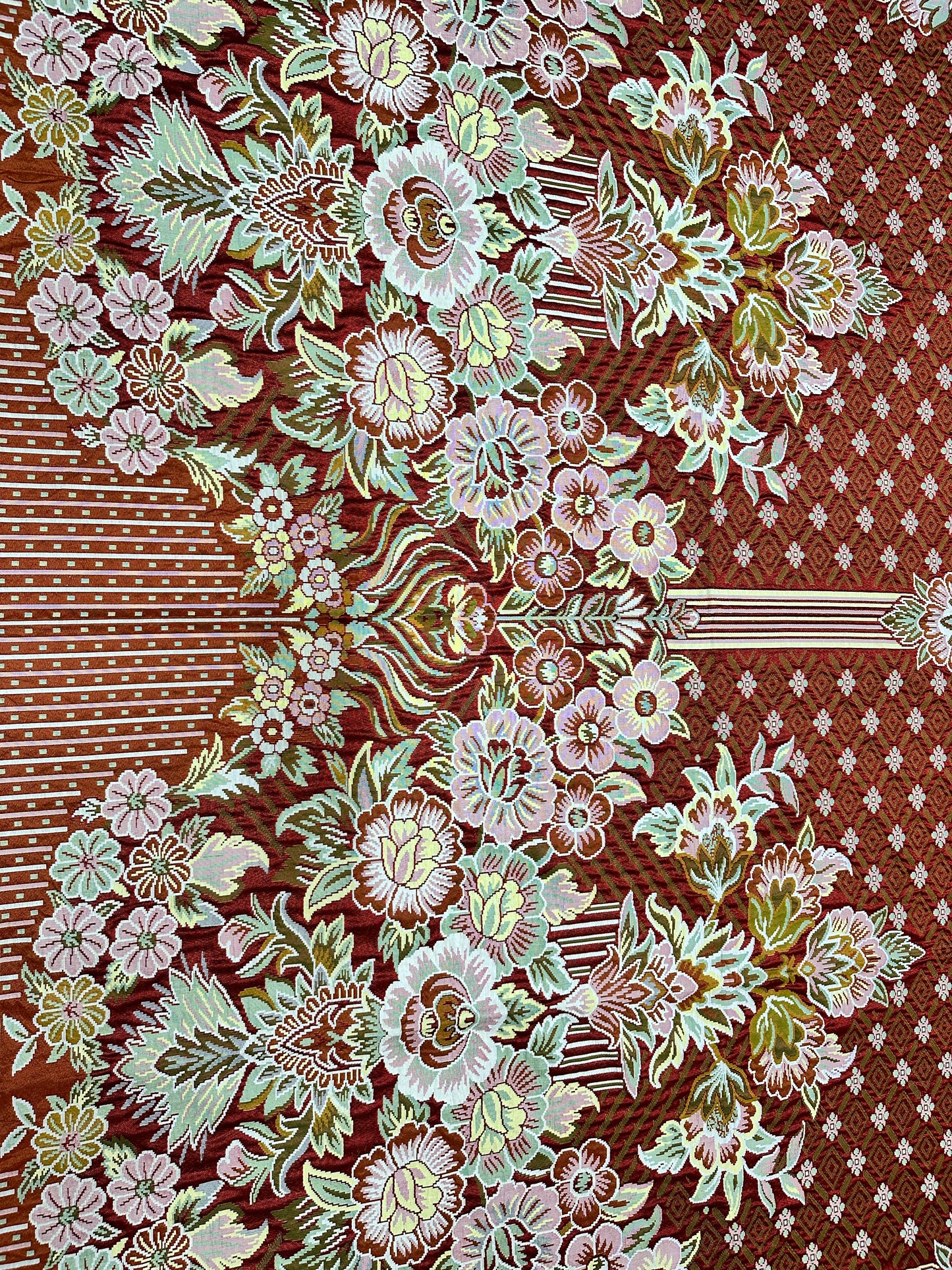 Mora Medallion Multani Bed Sheet – Brick Red Classic Design