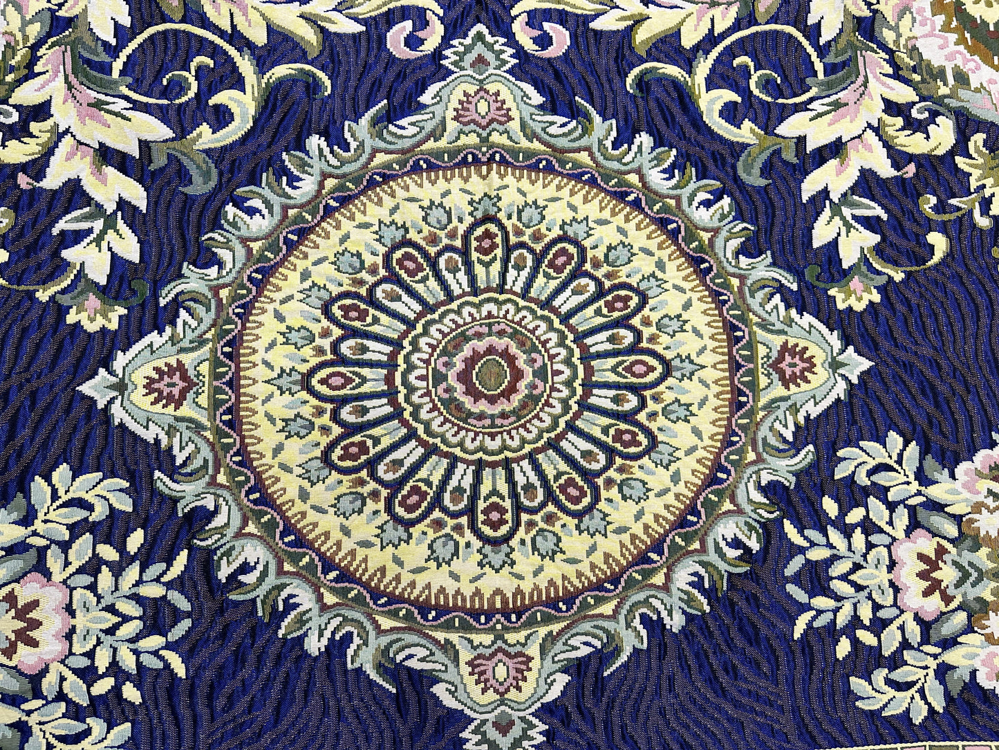Mora Medallion Multani Bed Sheet – Royal Blue Classic Design