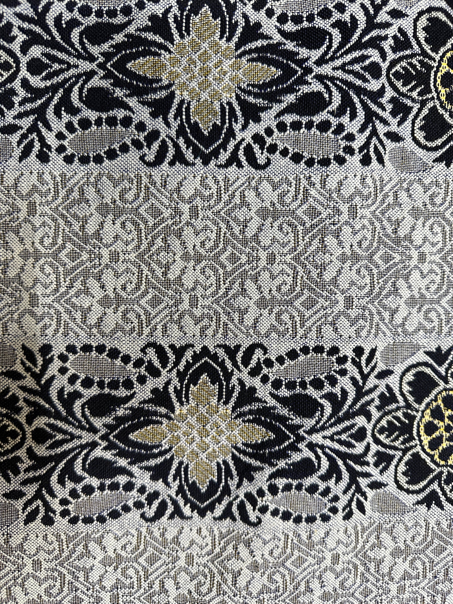 Classic Blue Multani Bedsheet – Central Stripe Pattern