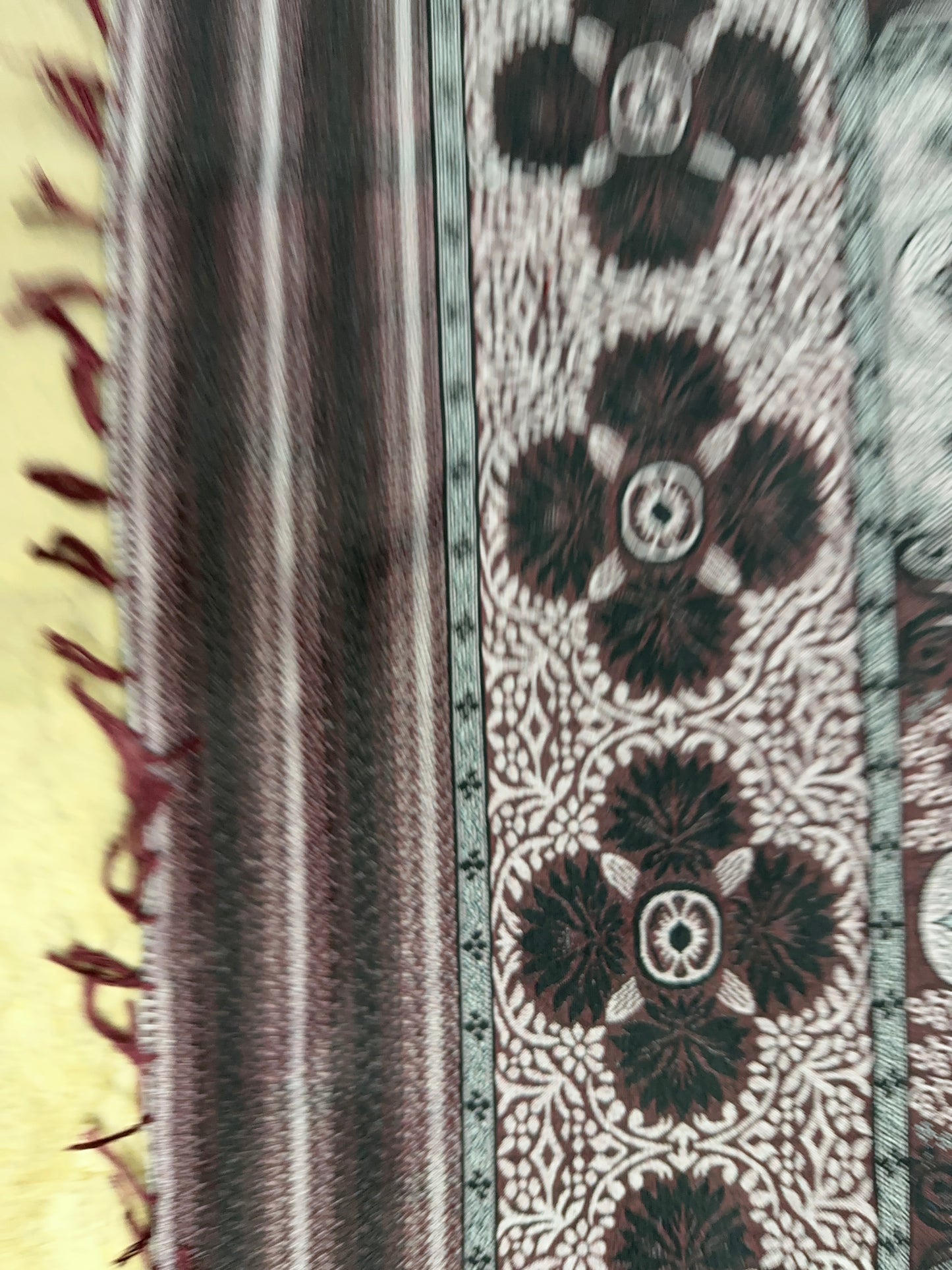 Ghulab Classic Maroon & Black Multani Bed Sheet Set