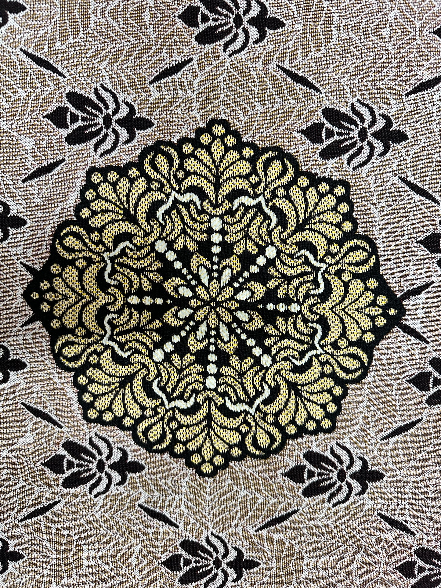 Classic Maroon Multani Bedsheet – Central Mehrab Pattern