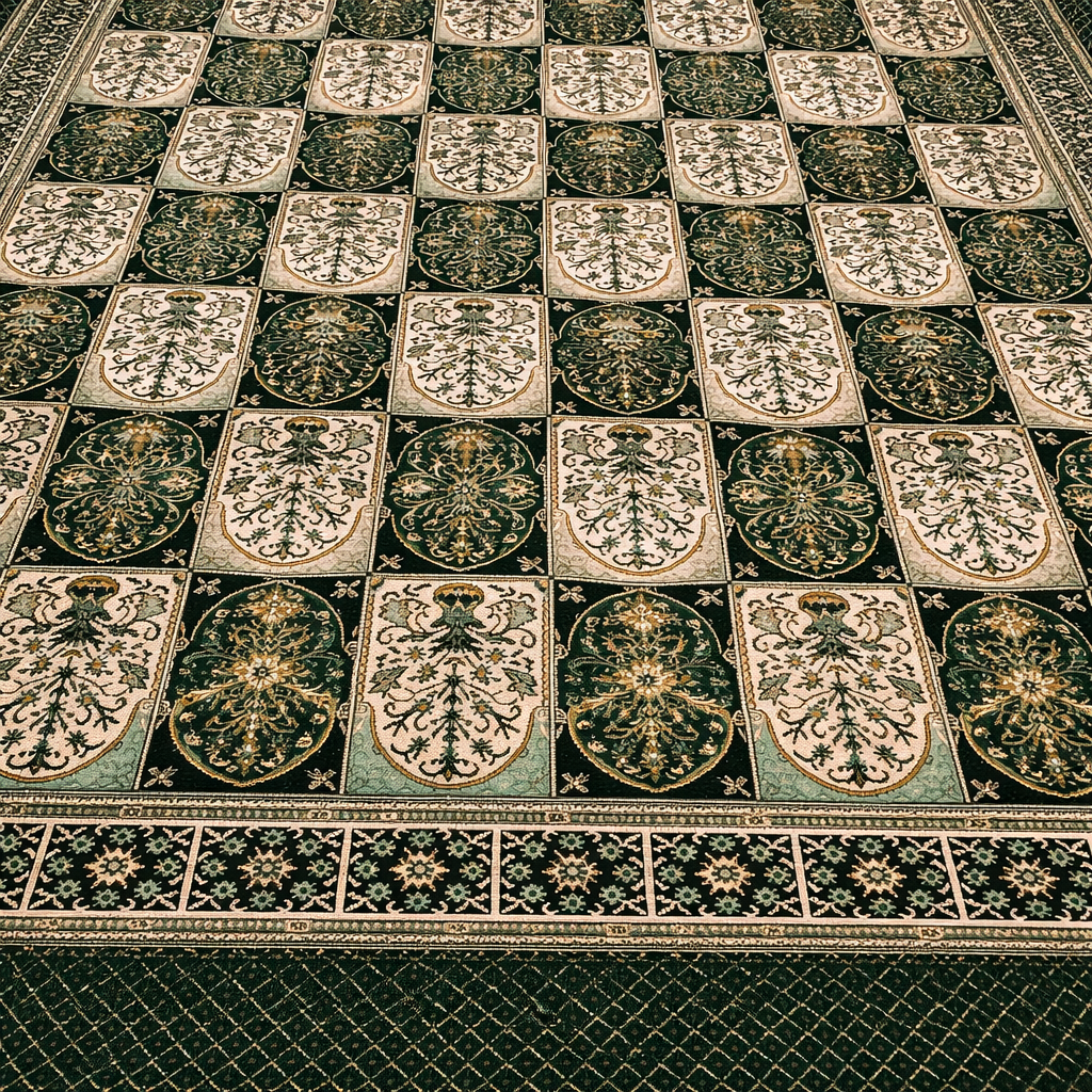 Traditional Multani Jazem –9*12 Ft- Heritage Floral Panels FT