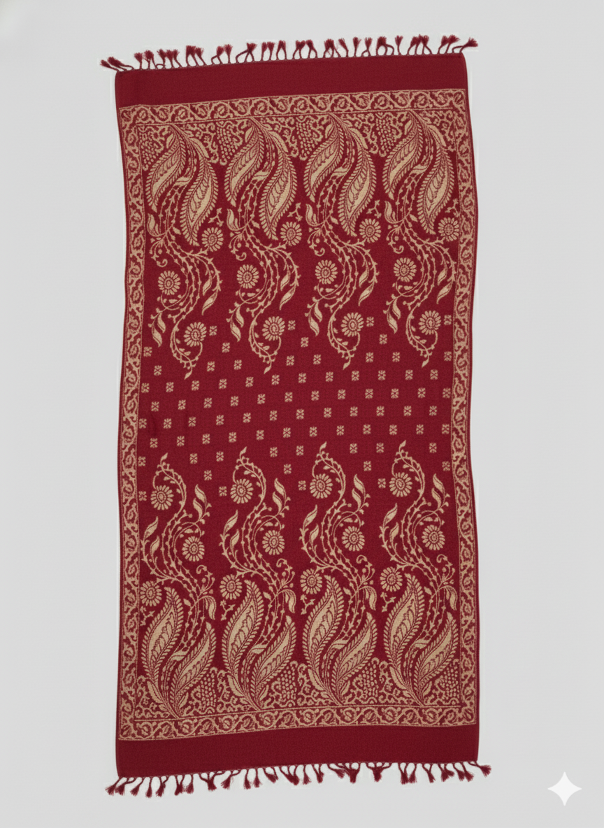 Traditional Velvet Shawl – Heritage Pattern