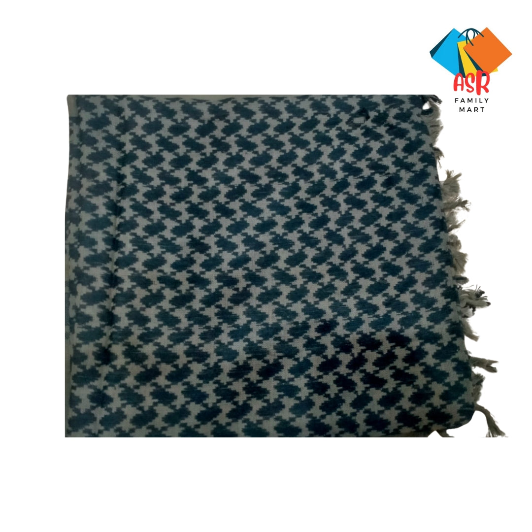 Elegant Commando Checkered Shemagh Scarf for Men with Tassels