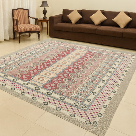 Traditional Multani Jazem-9*10 Ft-Timeless Geometric Art