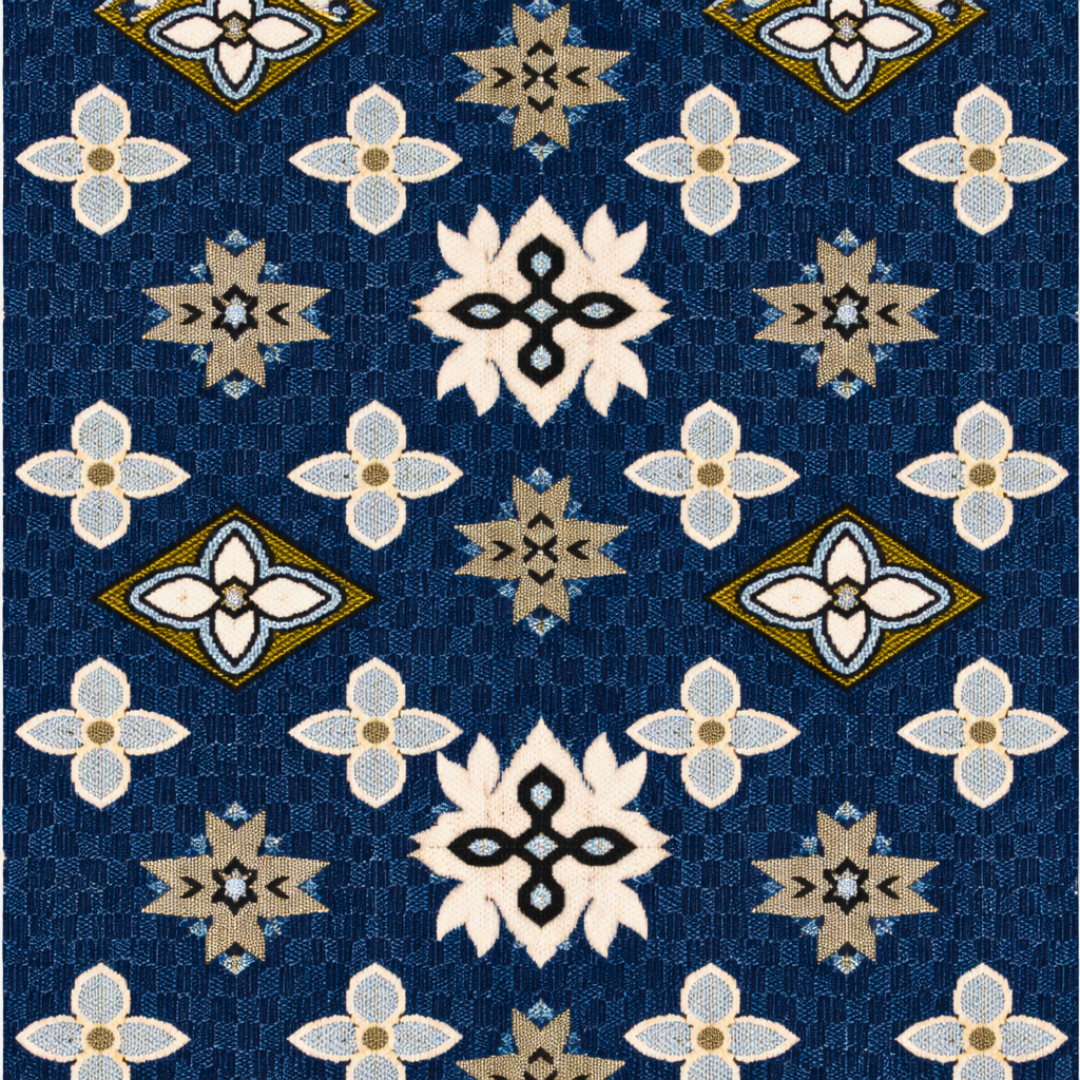 Traditional Multani Jazem – 9x12 Ft – Geometric Floral Stripes FT