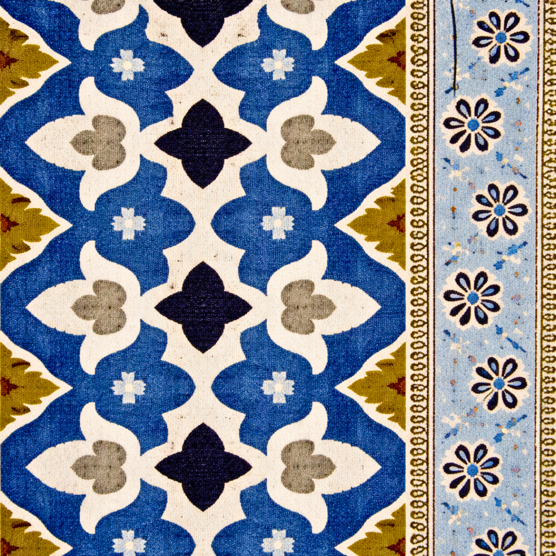 Traditional Multani Jazem – 9x12 Ft – Geometric Floral Stripes FT