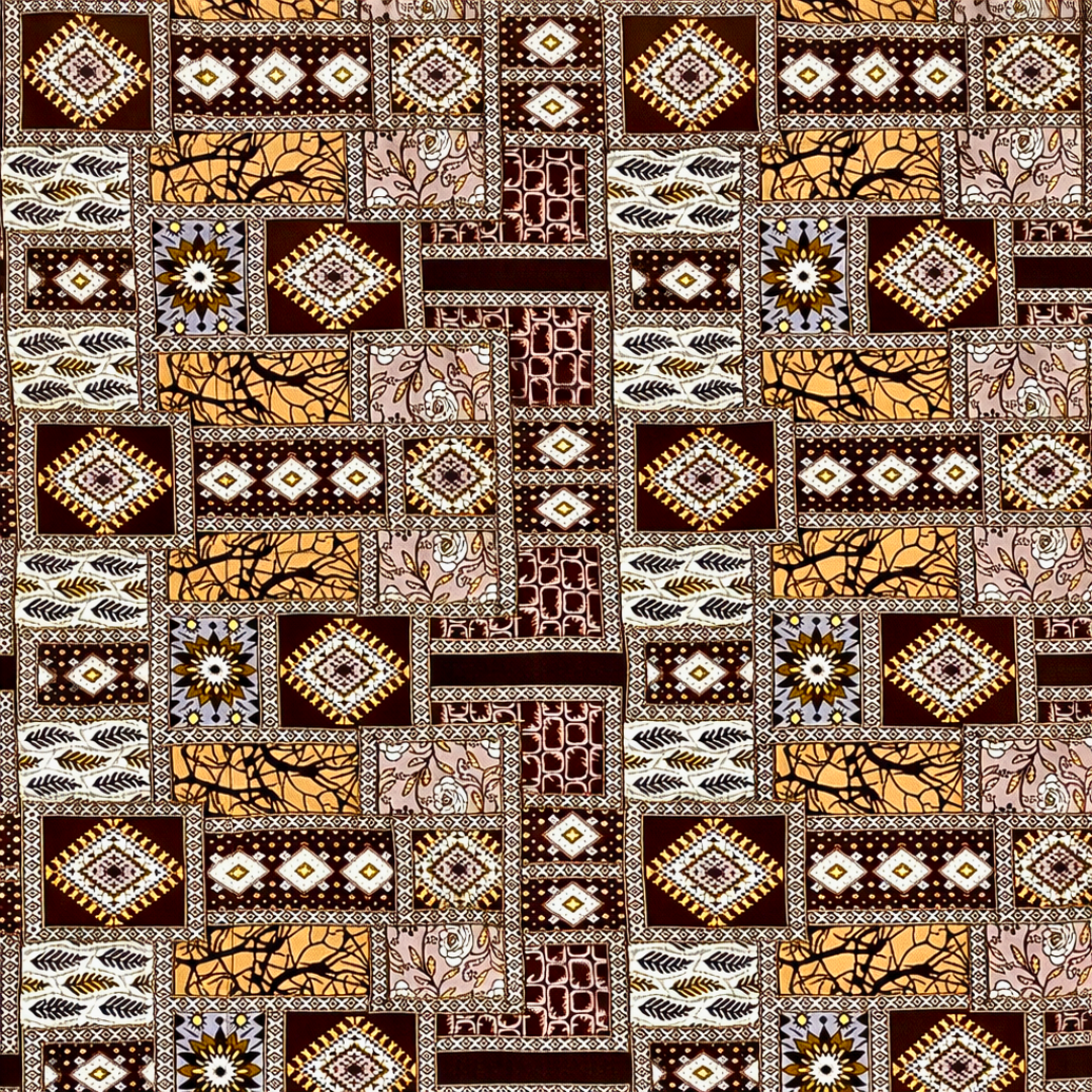 Traditional Multani Jazem – 9x12 Ft – Geometric Patchwork Medallion Pattern