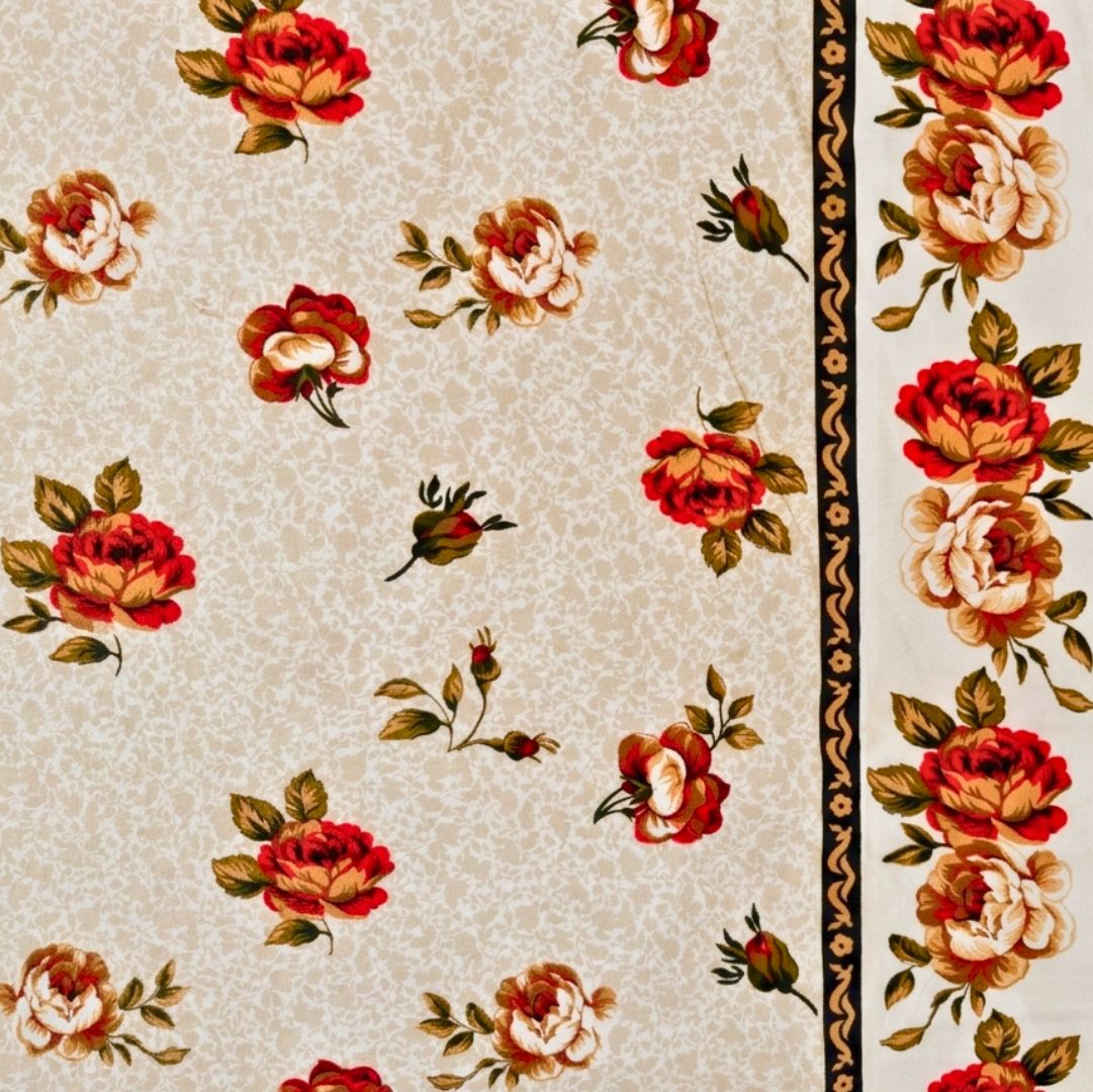 Autumn Bloom Soft Cotton Printed Bedsheet Set