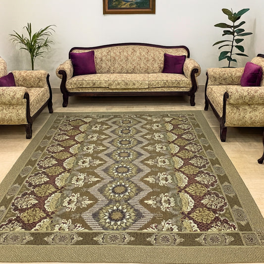 Traditional Multani Jazem – 9x10 Ft – Heritage Floral Crown Pattern