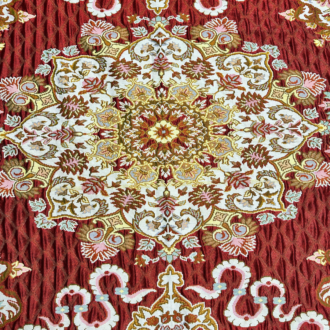 Mora Medallion Multani Bed Sheet –Maroon Classic Design