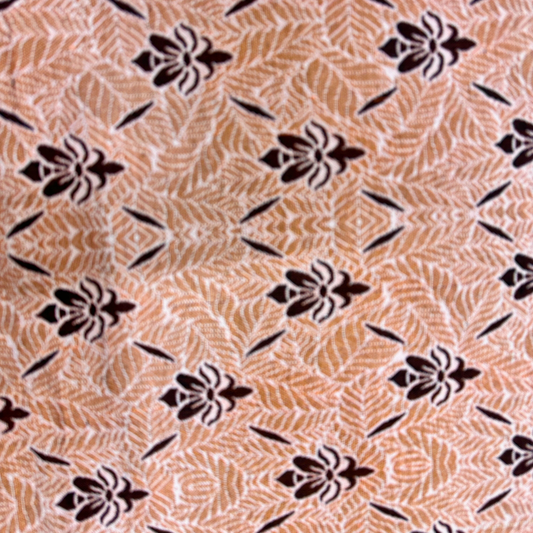 Classic Orange Multani Bedsheet – Central Mehrab Pattern