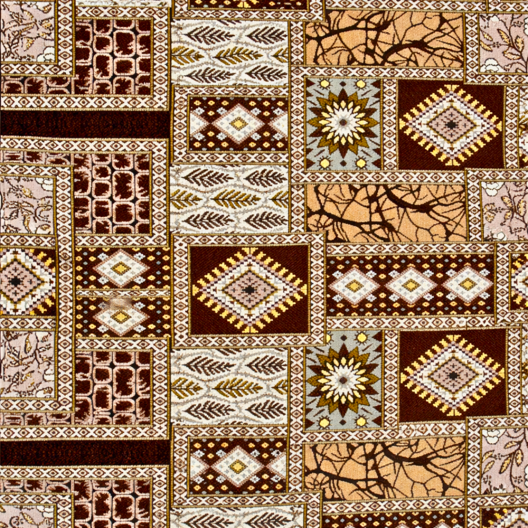 Traditional Multani Jazem – 9x12 Ft – Geometric Patchwork Medallion Pattern