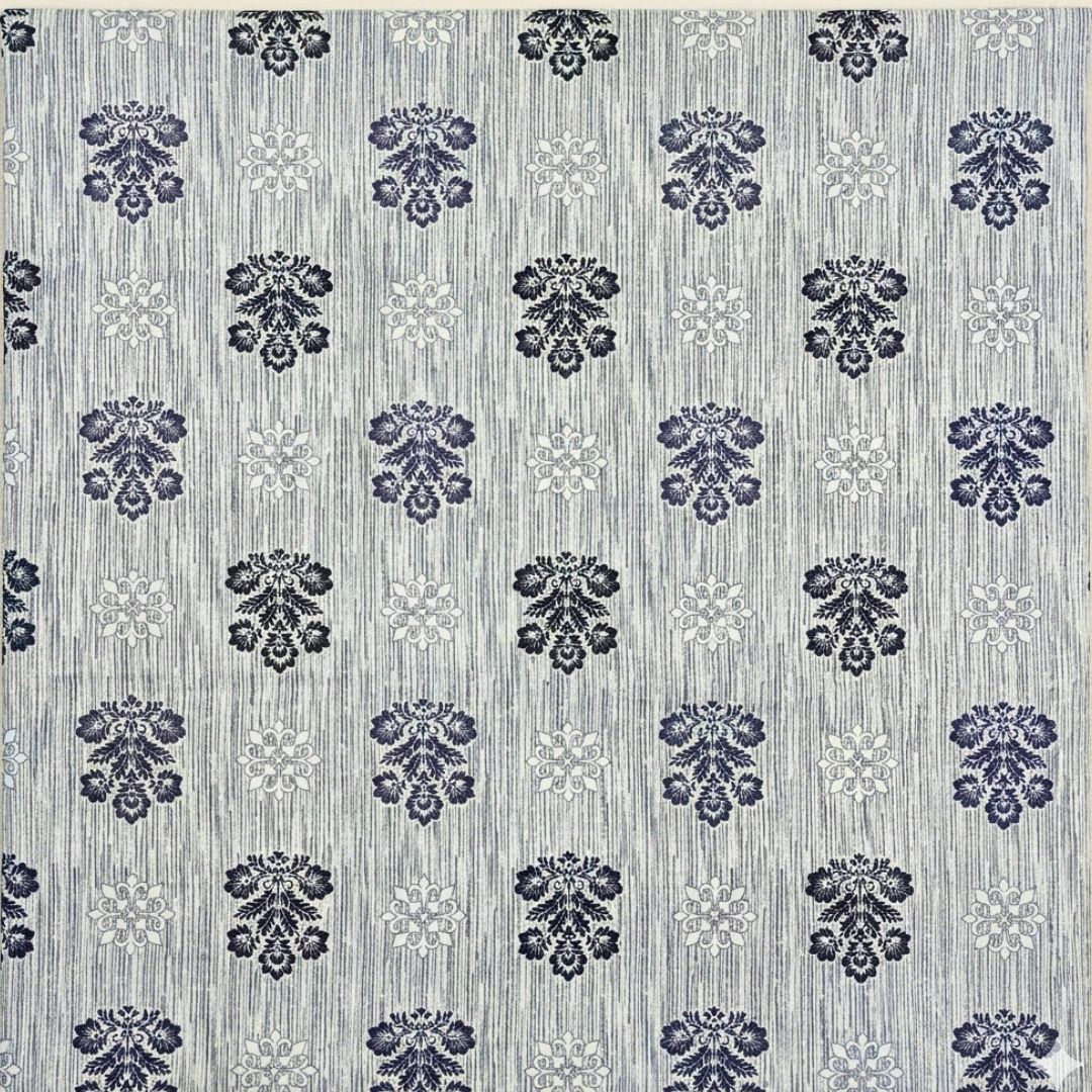 Silver Damask Soft Cotton Printed Bedsheet Set