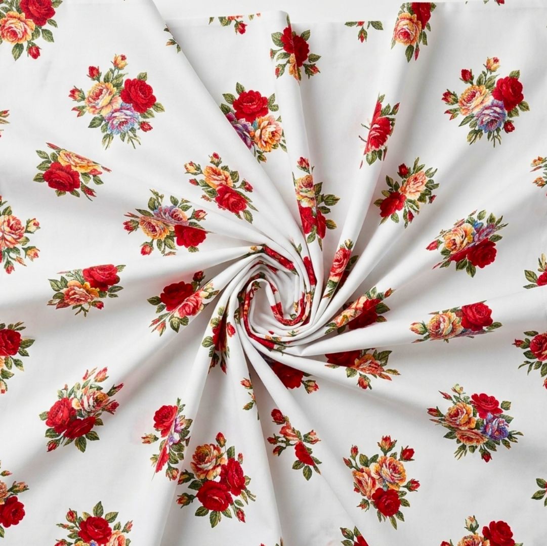 Autumn Bloom Soft Cotton Printed Bedsheet Set