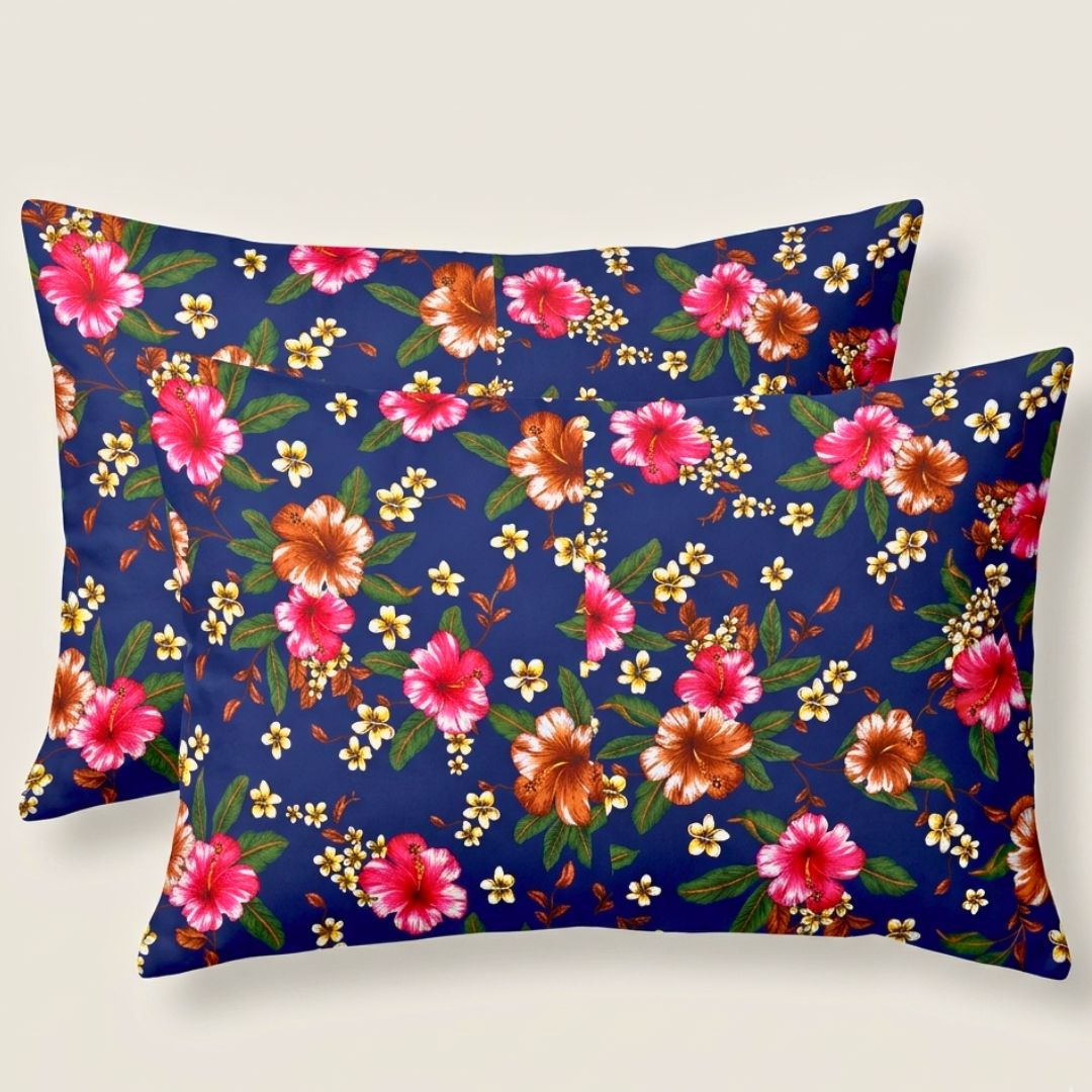 Paradise Petals Soft Cotton Printed Bedsheet Set
