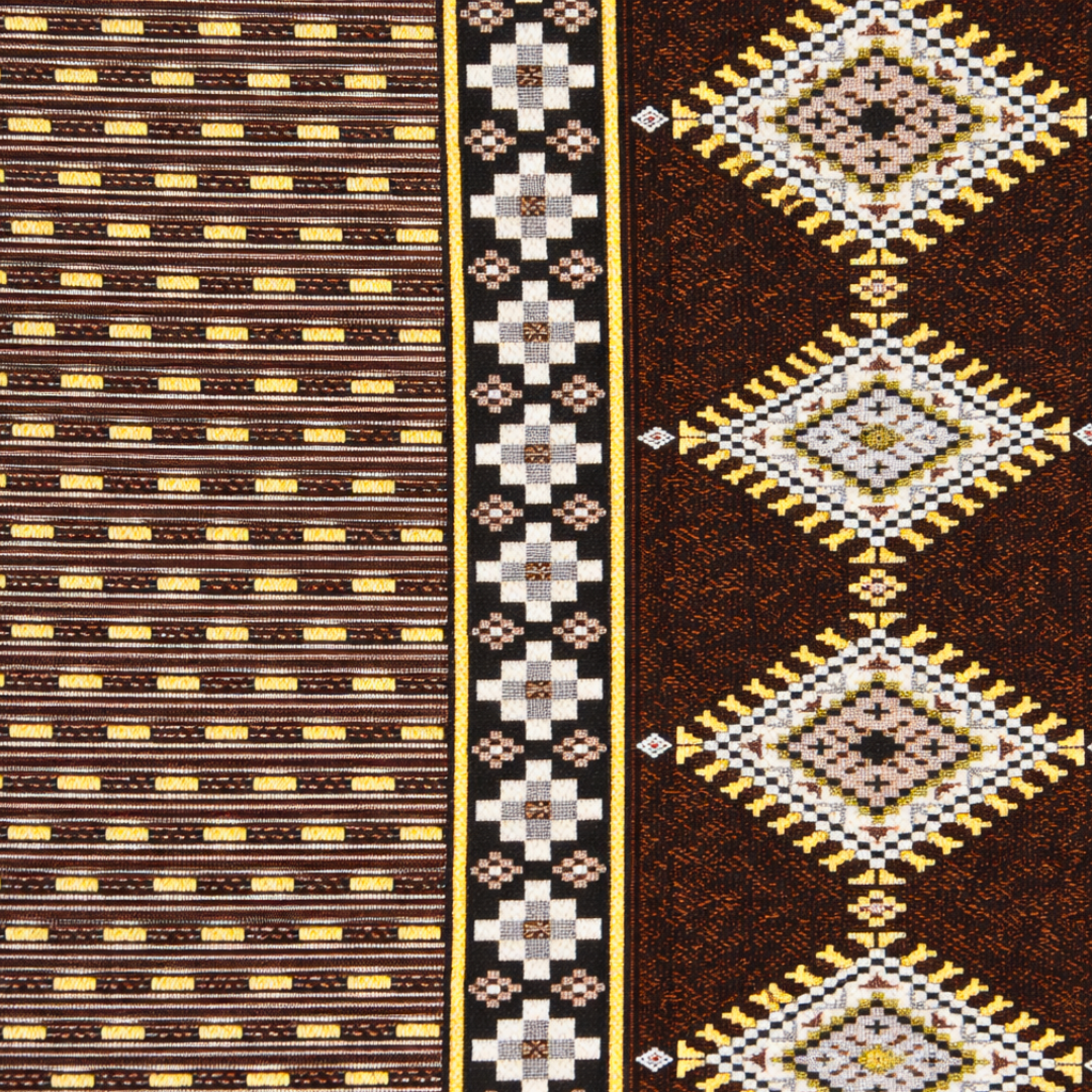 Traditional Multani Jazem – 9x12 Ft – Geometric Patchwork Medallion Pattern