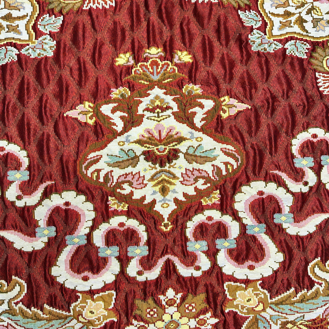 Mora Medallion Multani Bed Sheet –Maroon Classic Design