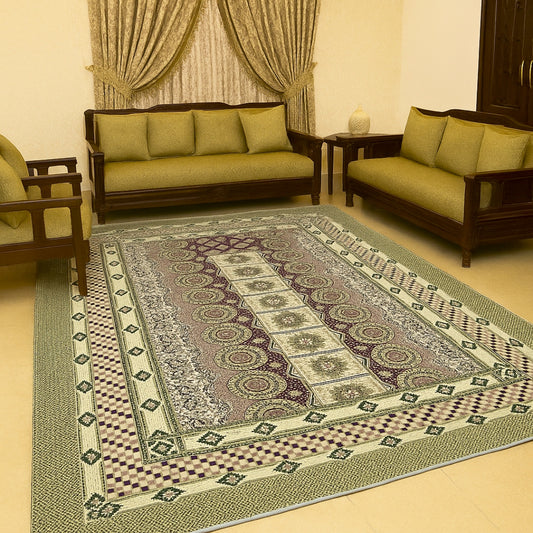 Traditional Multani Jazem-9*10 Ft-Timeless Geometric Art